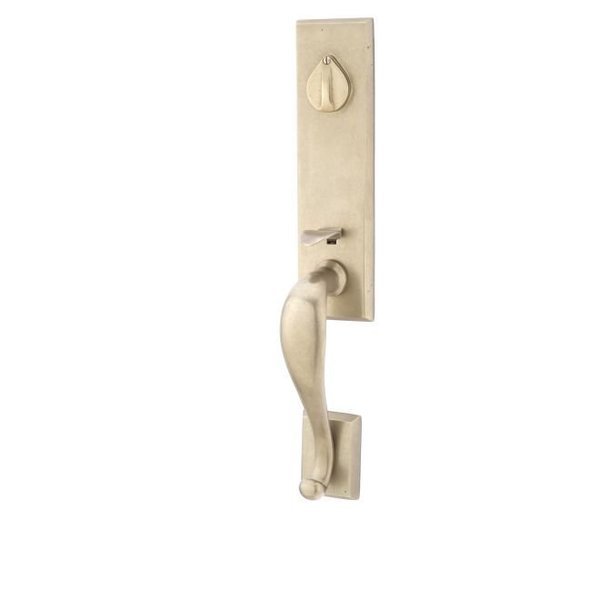 Tumbled White Bronze Handleset 450512CRTWBLH, EMTEK, Mfr# 450512CRTWBLH